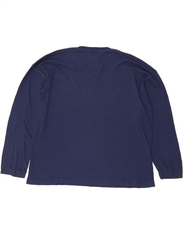 CHAPS Mens Top Long Sleeve XL Navy Blue Cotton Vintage Chaps and Second-Hand Chaps from Messina Hembry 