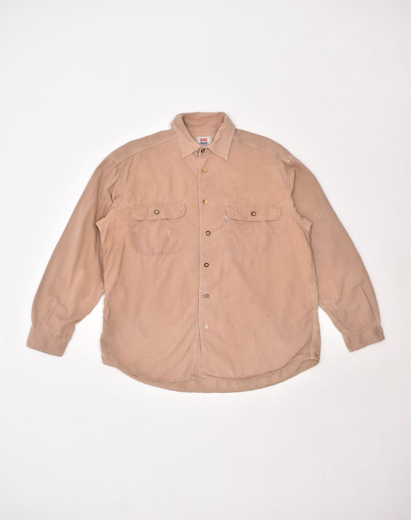 LEVI'S Mens Shirt Small Brown Cotton | Vintage | Thrift | Second-Hand | Used Clothing | Messina Hembry 