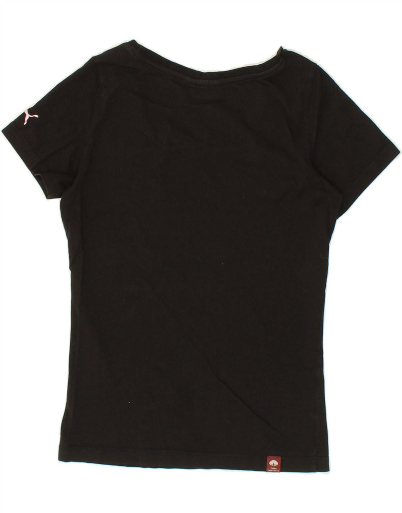 PUMA Womens Graphic T-Shirt Top UK 6 XS Black | Vintage Puma | Thrift | Second-Hand Puma | Used Clothing | Messina Hembry 