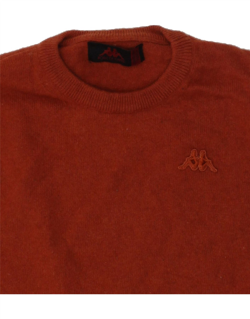 KAPPA Boys Crew Neck Jumper Sweater 7-8 Years Medium  Orange Lambswool | Vintage Kappa | Thrift | Second-Hand Kappa | Used Clothing | Messina Hembry 