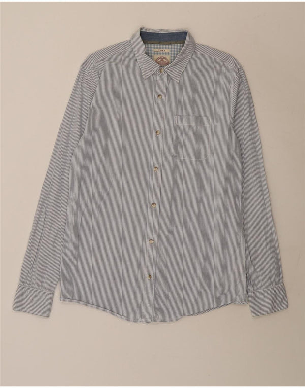 Fat Face Mens Tall Regular Fit Shirt Medium Blue Striped Cotton