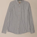 Fat Face Mens Tall Regular Fit Shirt Medium Blue Striped Cotton