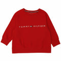 TOMMY HILFIGER Womens Graphic Sweatshirt Jumper UK 14 Medium Red Cotton