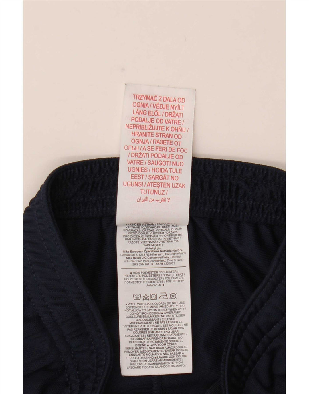 Nike Boys Dri Fit Tracksuit Trousers 8-9 Years Small Navy Blue Polyester