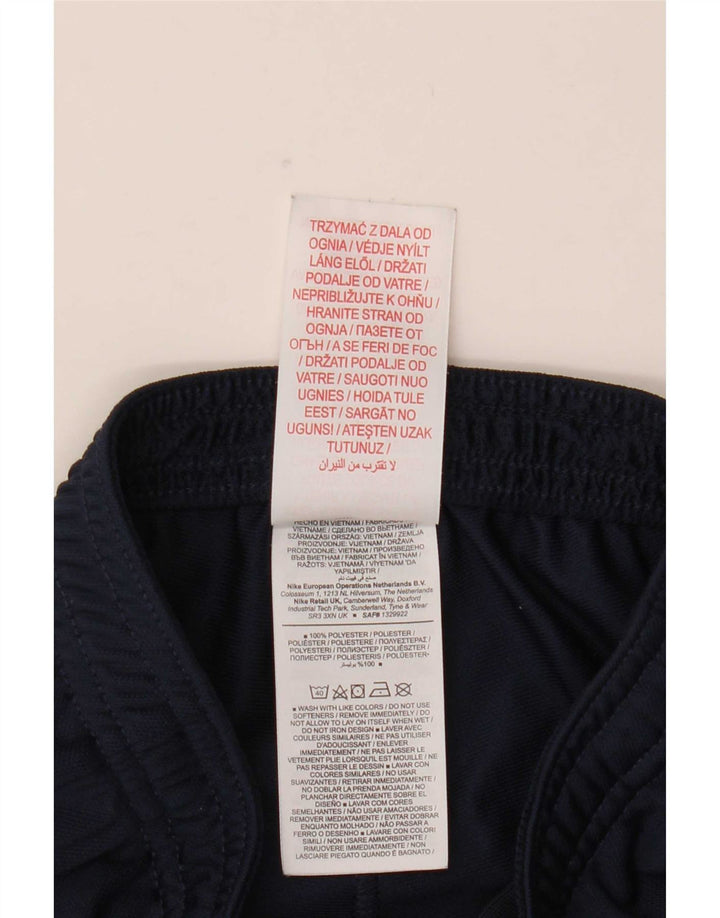 Nike Boys Dri Fit Tracksuit Trousers 8-9 Years Small Navy Blue Polyester