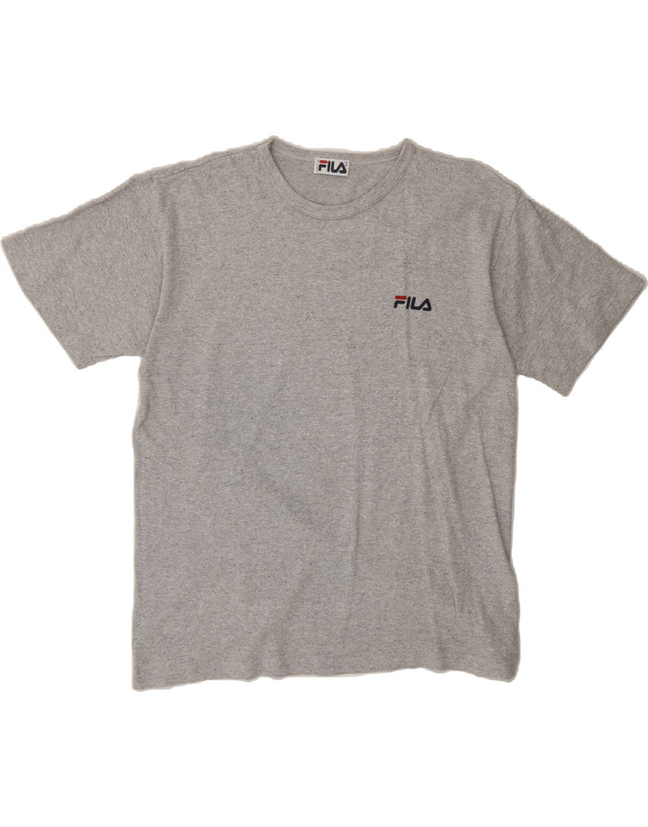 FILA Mens T-Shirt Top Large Grey Vintage Fila and Second-Hand Fila from Messina Hembry 