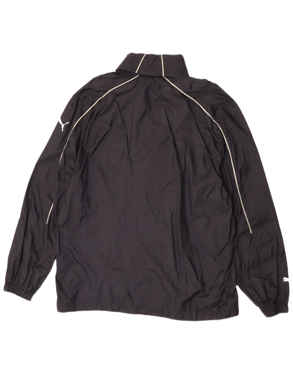 Puma Mens Hooded Rain Jacket UK 38 Medium Black Polyamide
