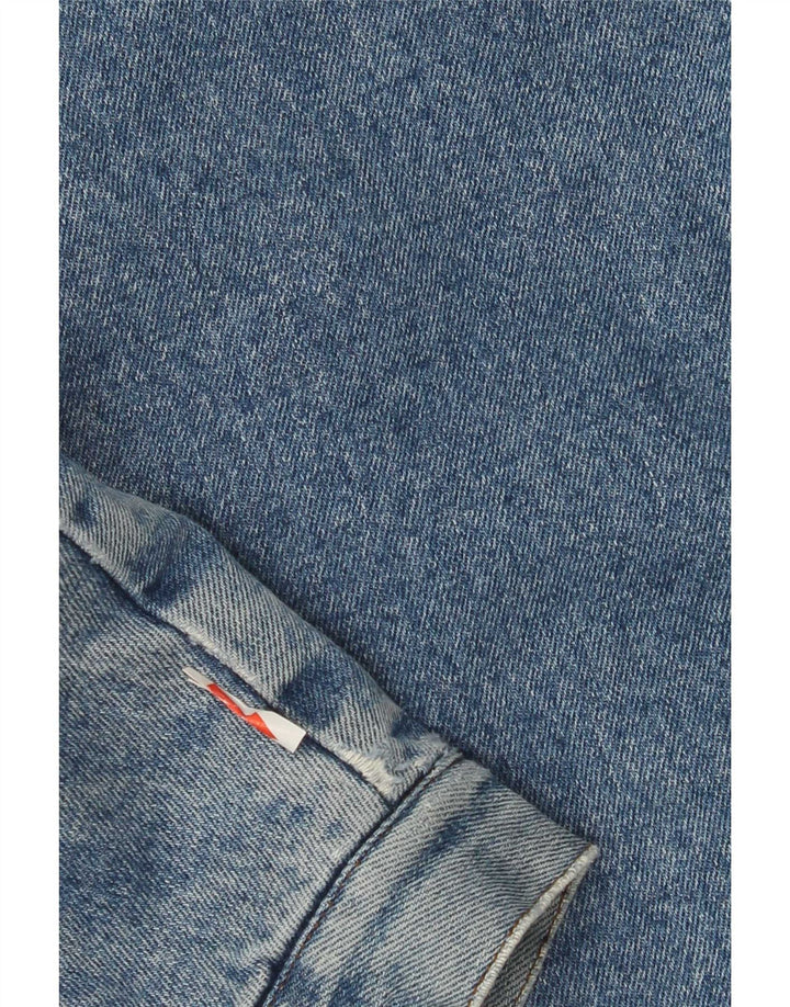 Vintage Mens Denim Sherpa Jacket UK 40 Large Blue