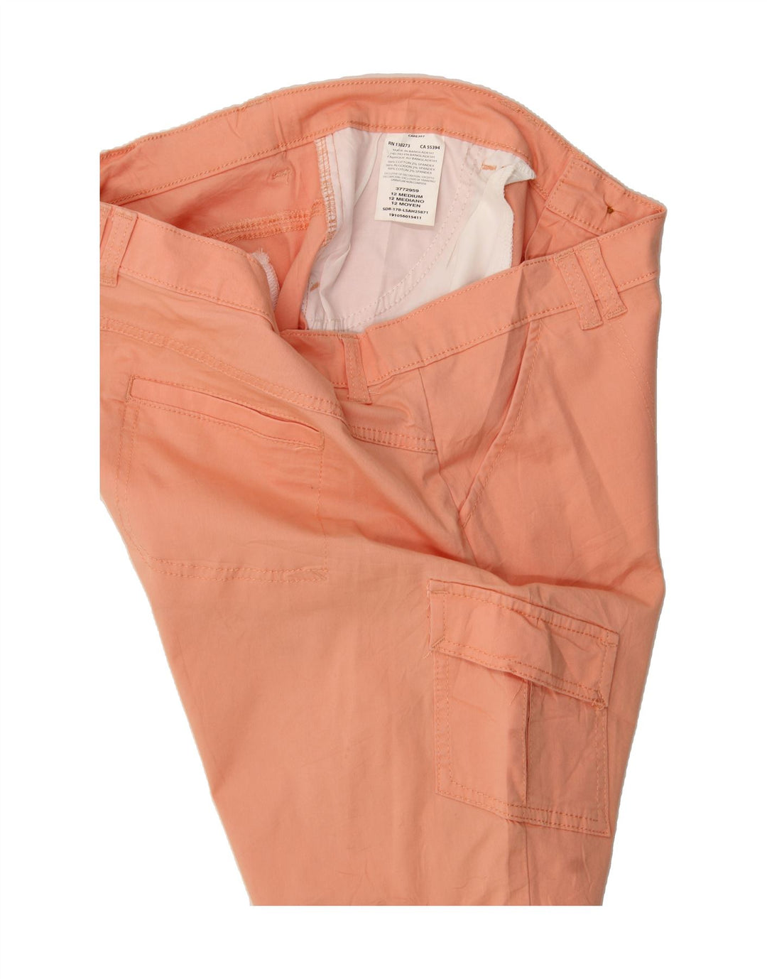 LEE Womens Mid Rise Cargo Shorts US 12 Large W36  Orange Cotton Vintage Lee and Second-Hand Lee from Messina Hembry 