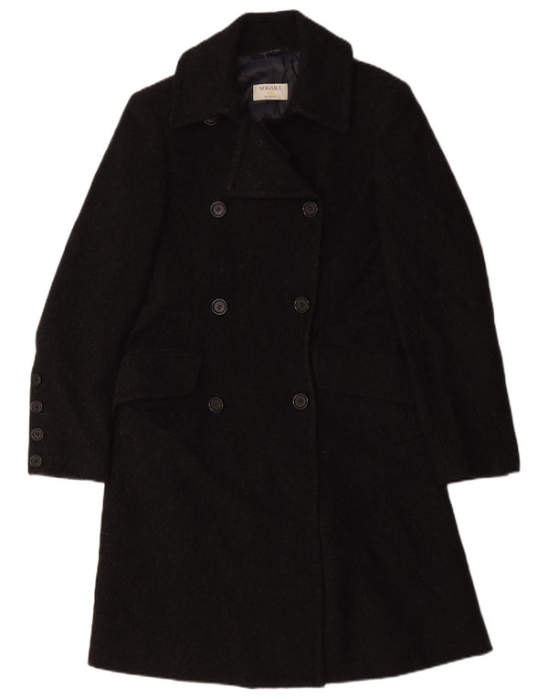 Nogara 1945 Womens Double Breasted Coat IT 42 Medium Grey Wool