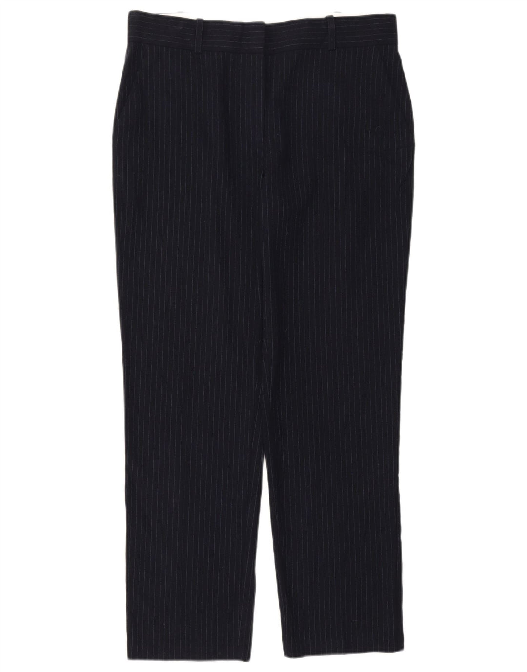 MARKS & SPENCER Womens Chino Trousers UK 12 Medium W32 L30 Navy Blue