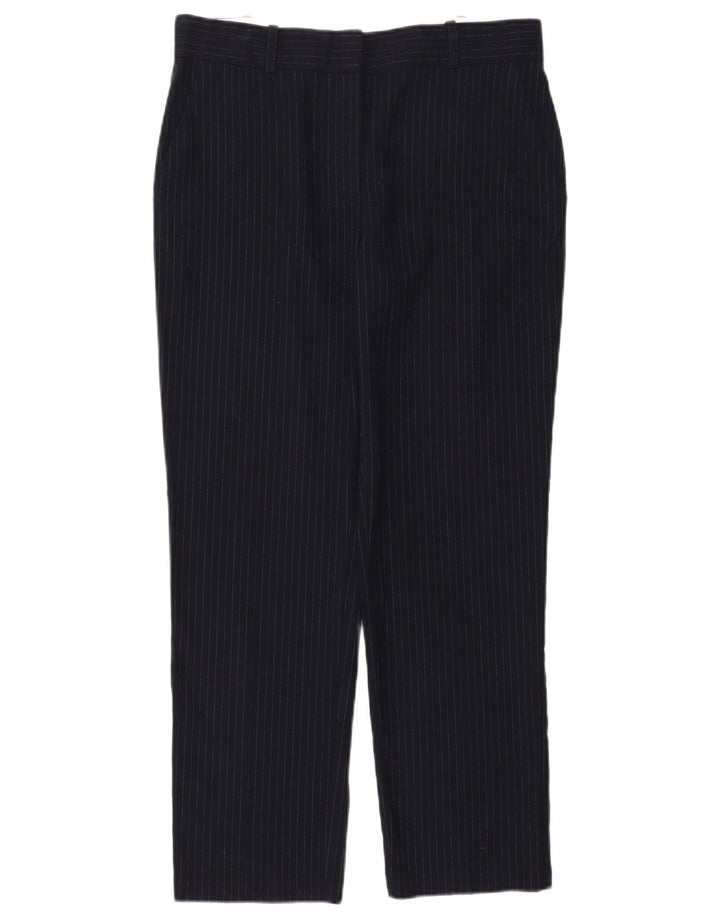 MARKS & SPENCER Womens Chino Trousers UK 12 Medium W32 L30 Navy Blue