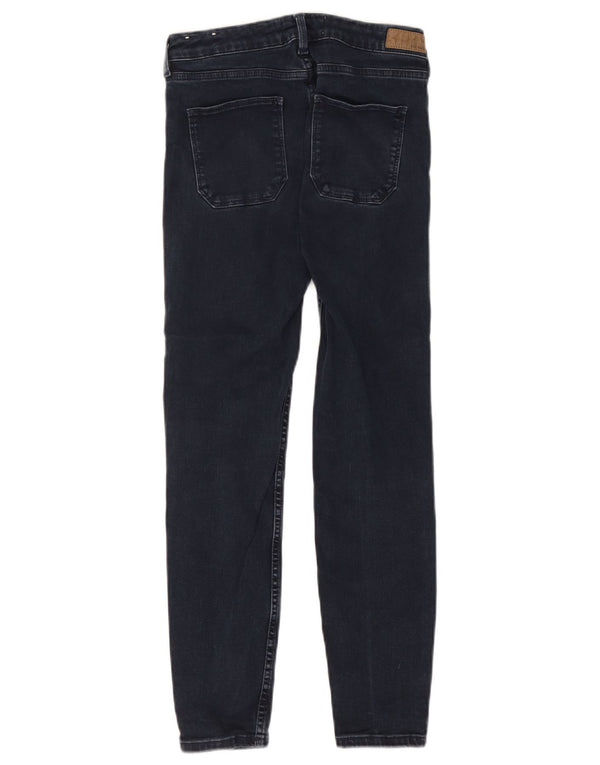 Fat Face Womens Super Skinny Jeans UK 10 Small W28 L25 Navy Blue Cotton