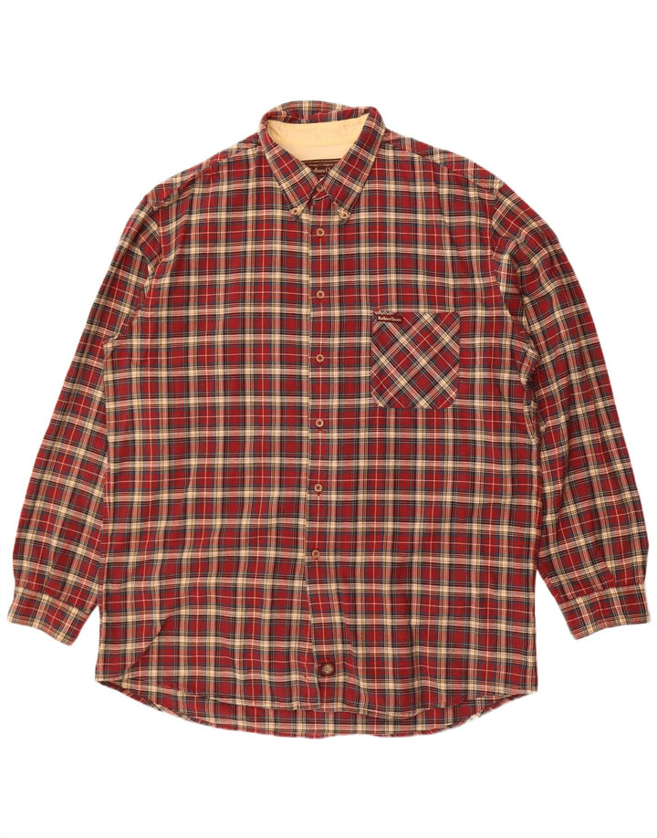 Marlboro Classics Mens Shirt  3XL Red Plaid Cotton