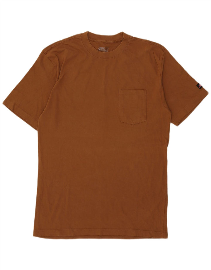 Dickies Mens T-Shirt Top Large Brown Cotton