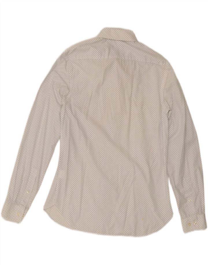 MICHAEL KORS Mens Shirt Medium White Spotted