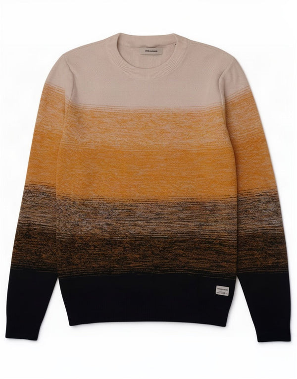 Jack & Jones Mens Crew Neck Jumper Sweater Small Multicoloured Striped