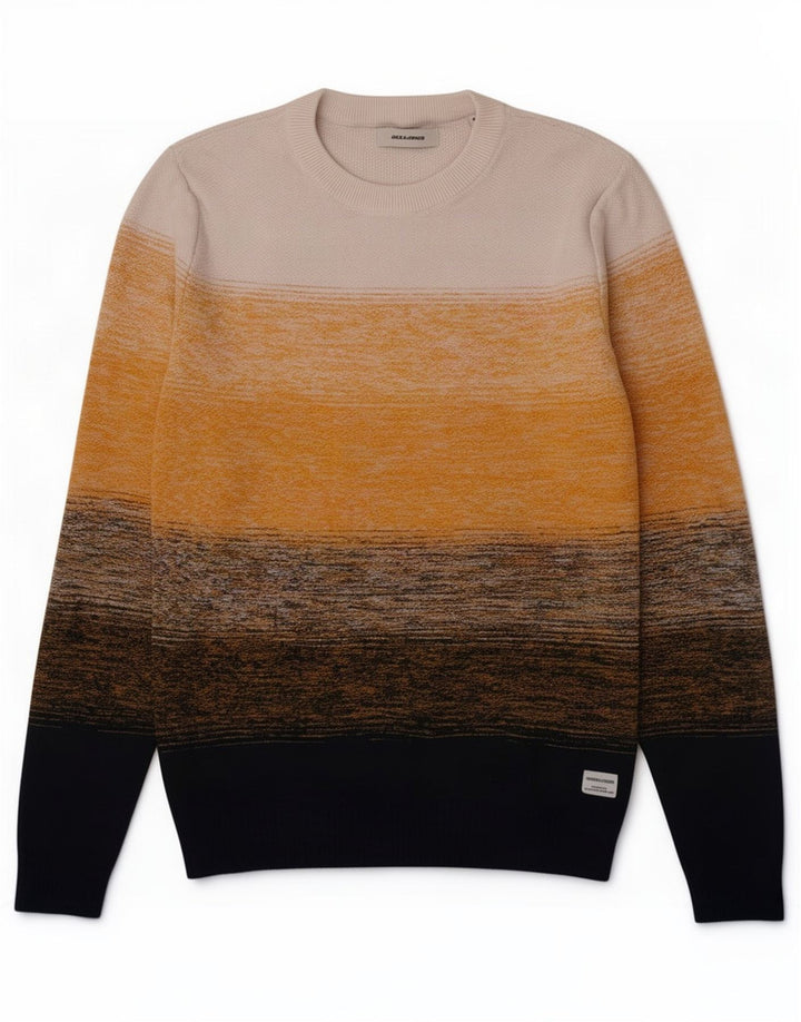 Jack & Jones Mens Crew Neck Jumper Sweater Small Multicoloured Striped