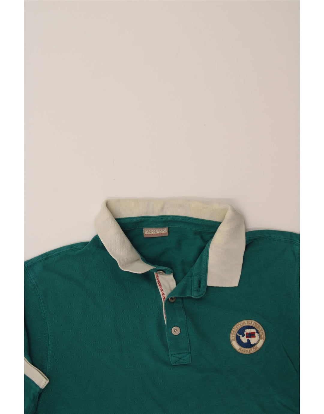 NAPAPIJRI Mens Polo Shirt Large Green Cotton Vintage Napapijri and Second-Hand Napapijri from Messina Hembry 