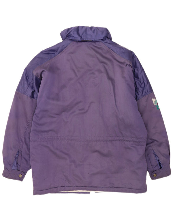 Sergio Tacchini Mens Loose Fit Padded Jacket UK 40 Large Purple Colourblock