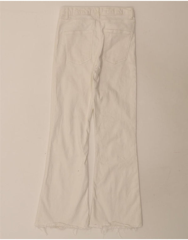 Zara Womens High Waist Flared Jeans EU 38 Small W28 L31 White