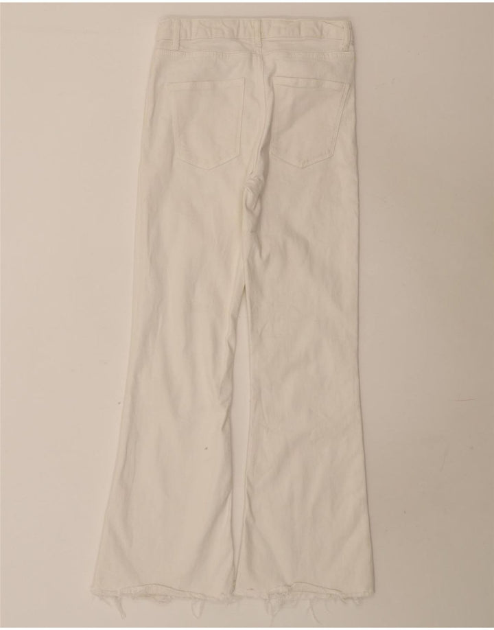 Zara Womens High Waist Flared Jeans EU 38 Small W28 L31 White
