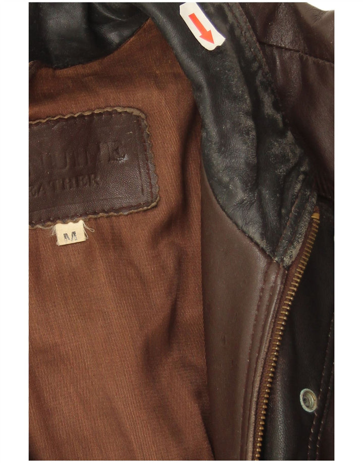 Vintage Mens Leather Jacket UK 38 Medium Brown Leather