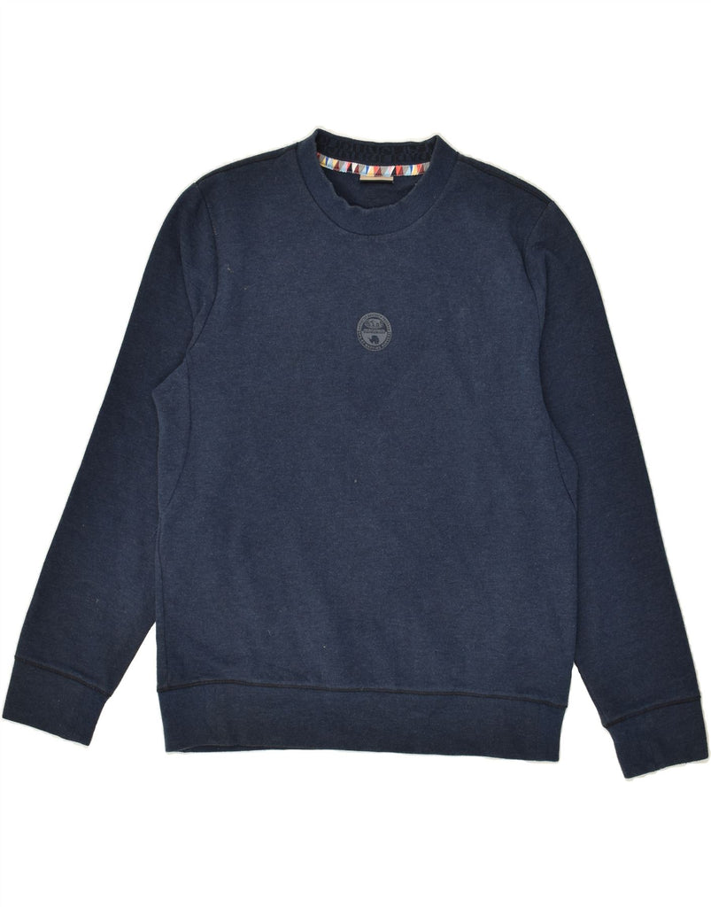 NAPAPIJRI Mens Sweatshirt Jumper Medium Navy Blue Cotton | Vintage Napapijri | Thrift | Second-Hand Napapijri | Used Clothing | Messina Hembry 