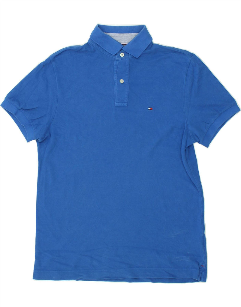 TOMMY HILFIGER Mens Custom Fit Polo Shirt Small Blue Cotton | Vintage Tommy Hilfiger | Thrift | Second-Hand Tommy Hilfiger | Used Clothing | Messina Hembry 