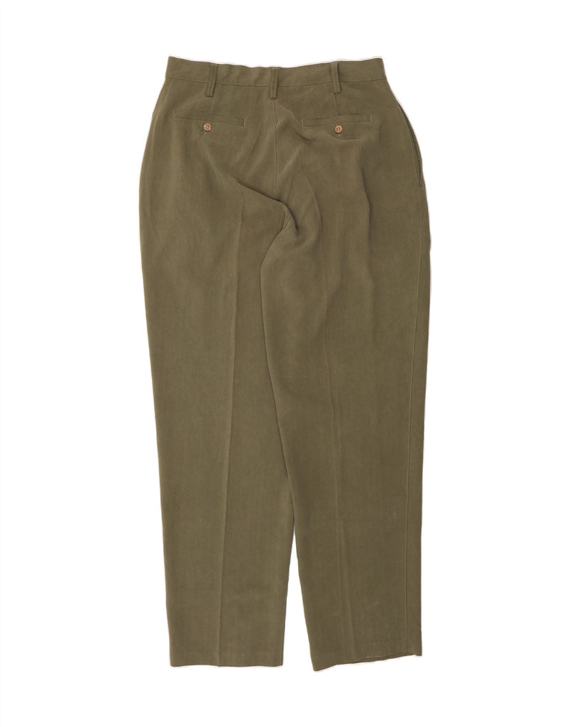 TOMMY BAHAMA Mens High Waist Relaxed Fit Chino Trousers W34 L34 Green Silk Vintage Tommy Bahama and Second-Hand Tommy Bahama from Messina Hembry 