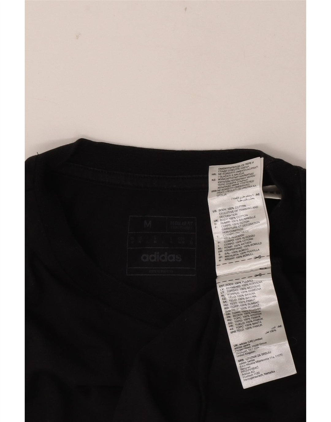 Adidas Mens Regular Fit Graphic T-Shirt Top Medium Black Cotton