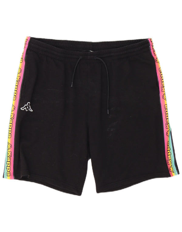Kappa Mens Graphic Sport Shorts 3XL Black Colourblock Cotton