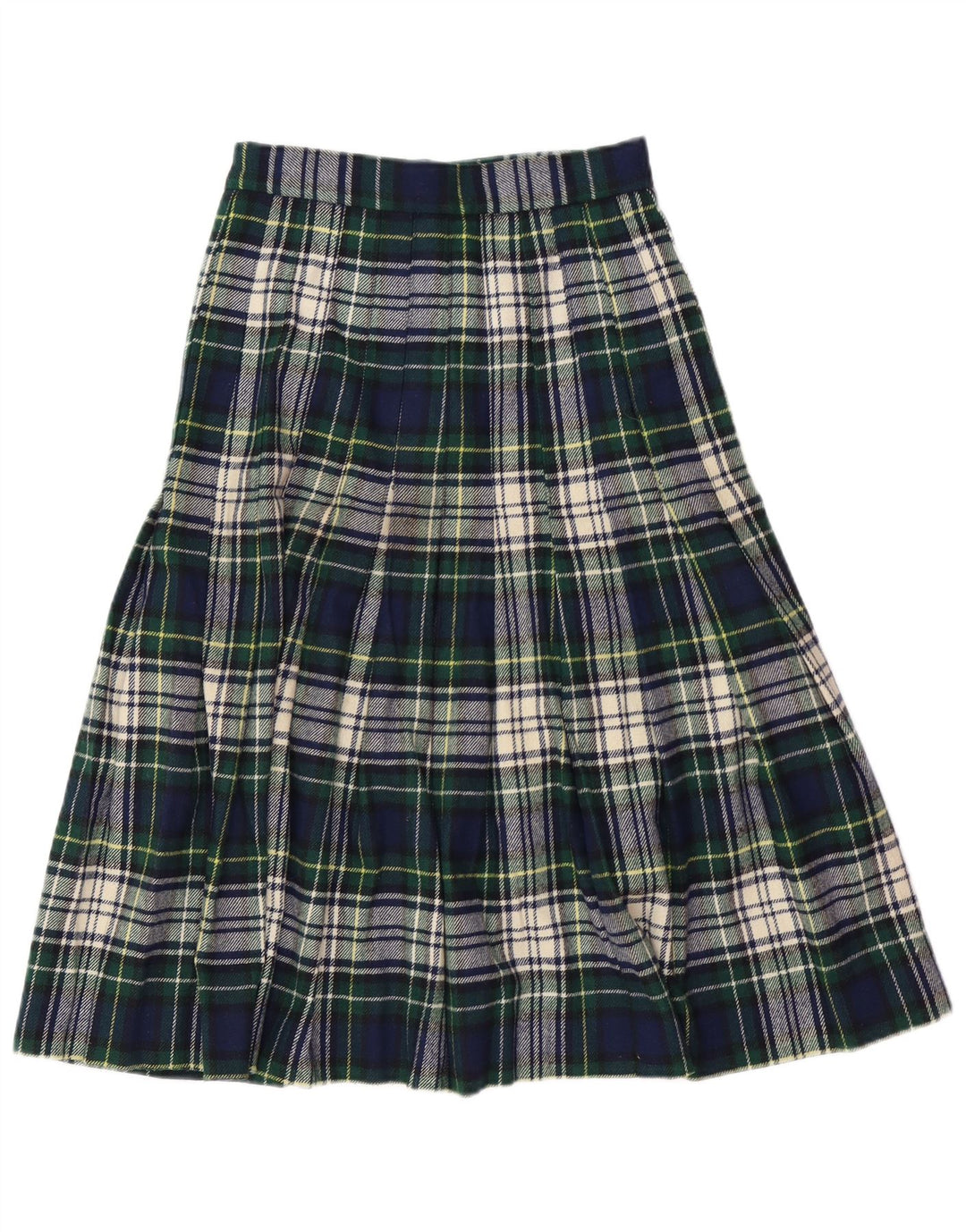 VINTAGE Womens High Waist Wrap Skirt IT 42 Medium W26  Green Plaid