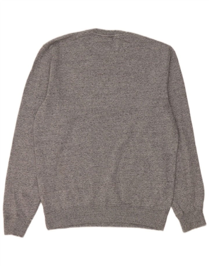 Champion Mens Graphic Sweatshirt Jumper Small Grey Flecked Cotton