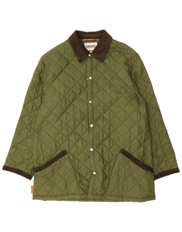 Husky Mens Quilted Jacket UK 46 3XL Green Polyamide