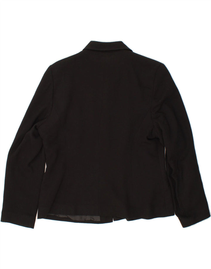 ST. BERNARD Womens 6 Button Blazer Jacket UK 18 XL Black Polyester Vintage St. Bernard and Second-Hand St. Bernard from Messina Hembry 