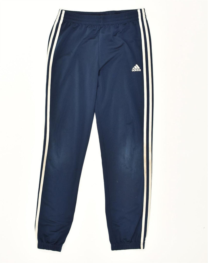 ADIDAS Boys Tracksuit Trousers Joggers 13-14 Years  Navy Blue Polyester | Vintage Adidas | Thrift | Second-Hand Adidas | Used Clothing | Messina Hembry 