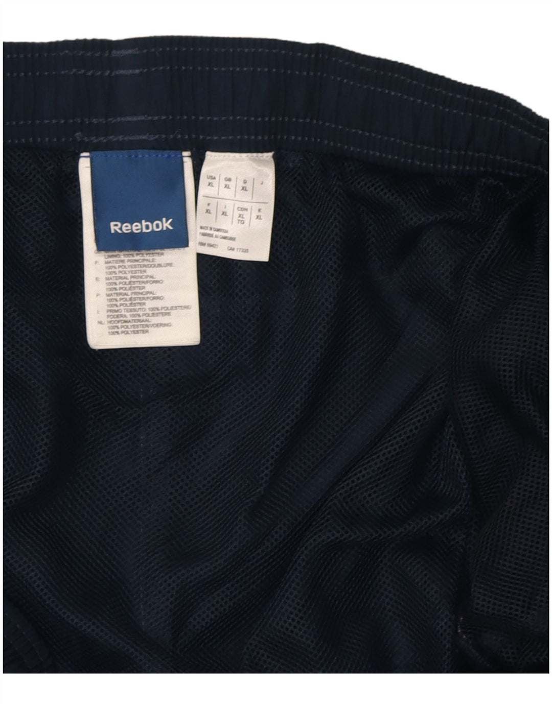 REEBOK Mens Sport Shorts XL  Navy Blue Polyester