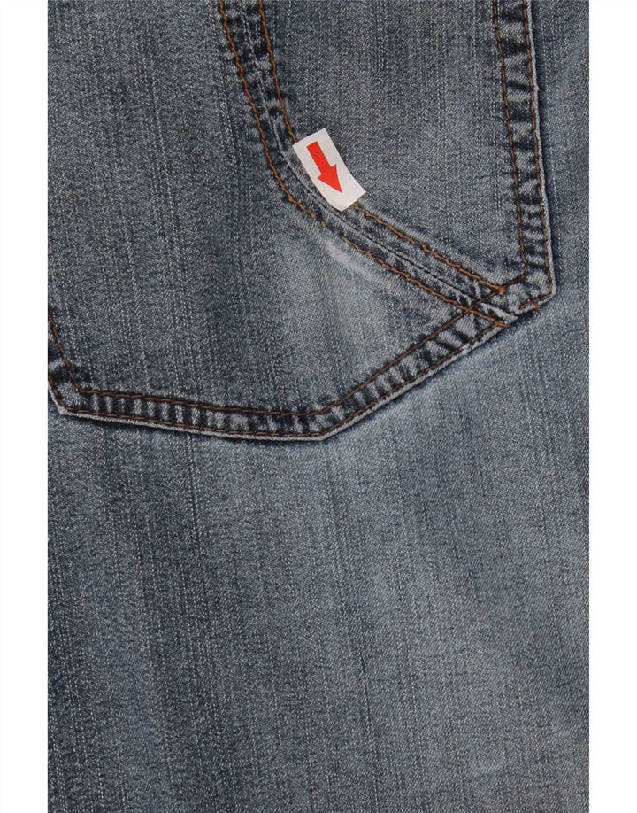 Trussardi Mens Straight Jeans W34 L32 Blue Cotton
