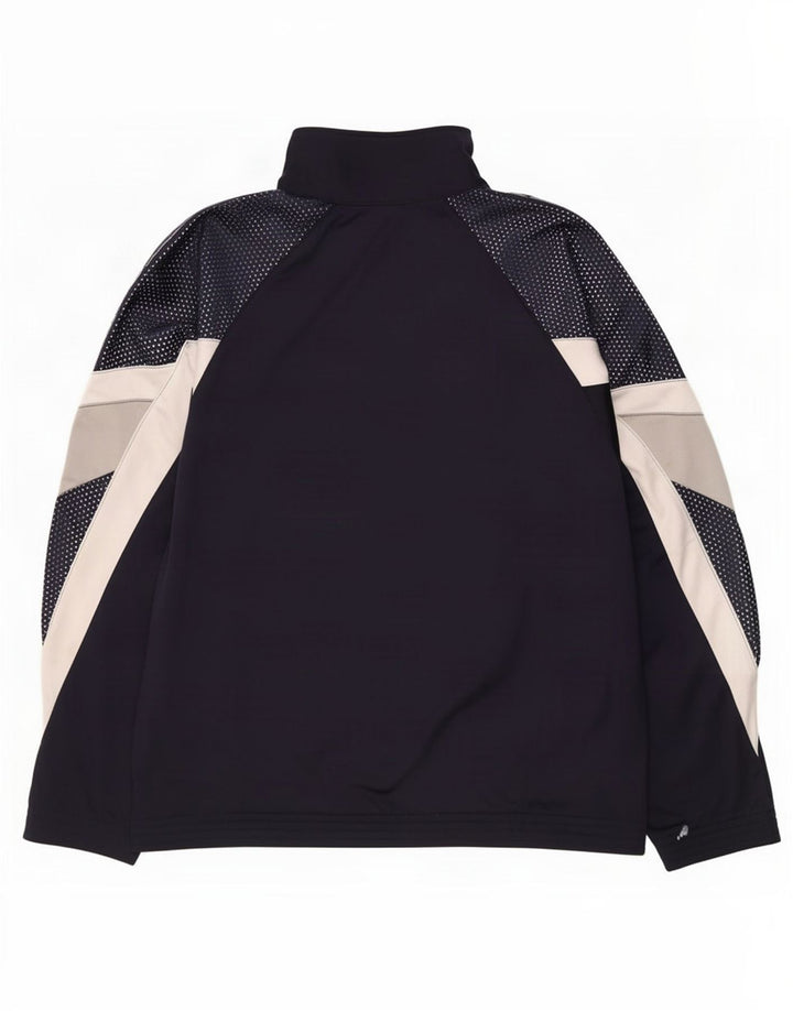 Champion Mens Tracksuit Top Jacket Medium Navy Blue Colourblock Polyester