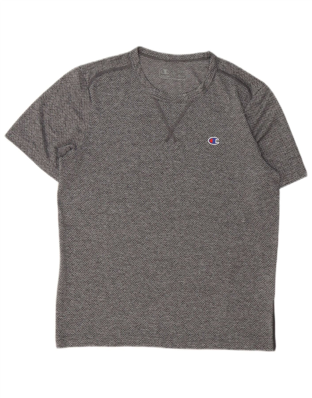 Champion Mens T-Shirt Top Small Grey Flecked Polyester