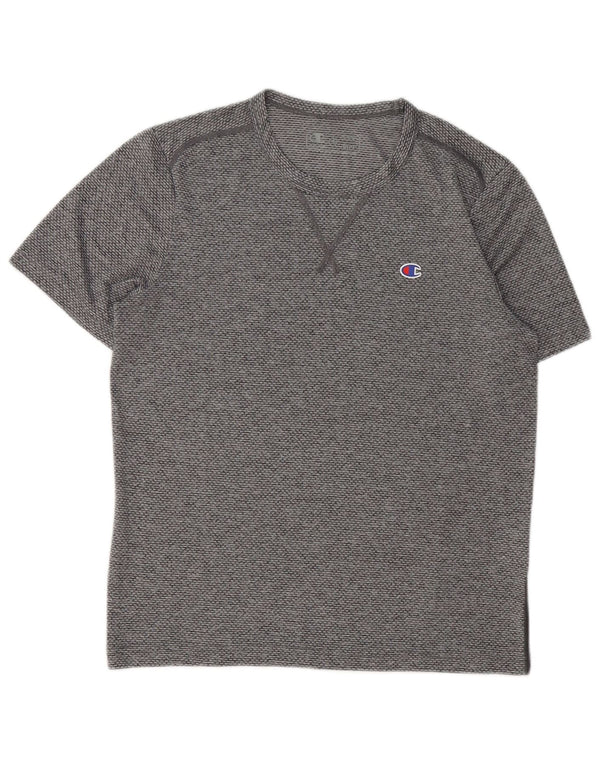 Champion Mens T-Shirt Top Small Grey Flecked Polyester