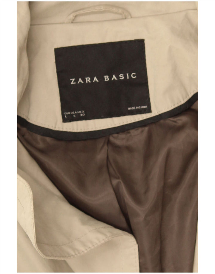 Zara Womens Trench Coat UK 16 Large Beige