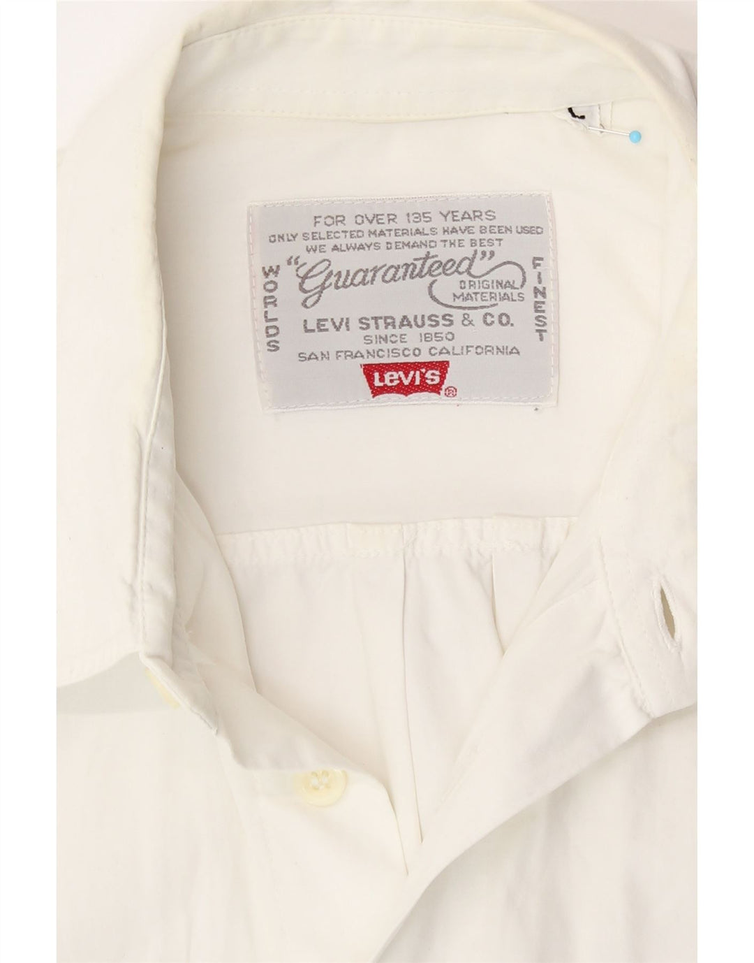 Levi's Mens Short Sleeve Shirt Large White