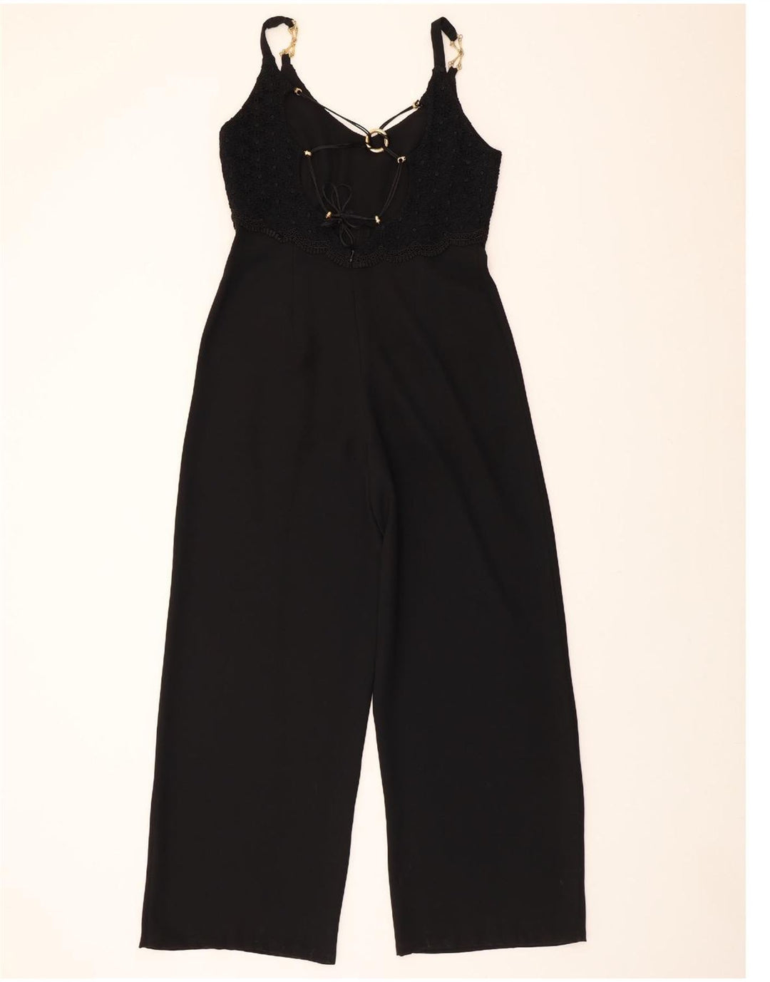VINTAGE Womens Jumpsuit UK 12 Medium  Black Vintage Vintage and Second-Hand Vintage from Messina Hembry 