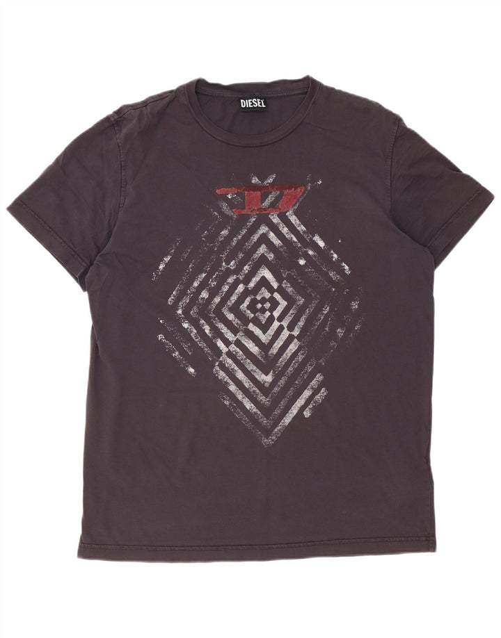 Diesel Mens T-Shirt Top XL Brown Cotton