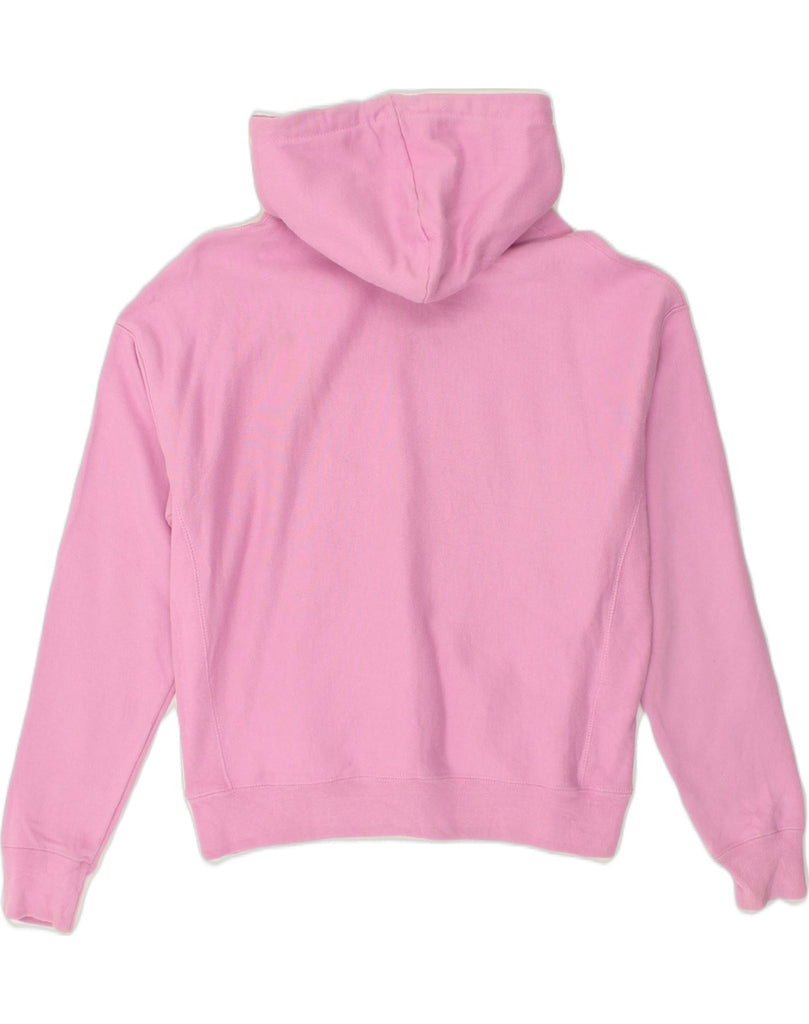 CHAMPION Womens Hoodie Jumper UK 16 Large Pink Cotton | Vintage Champion | Thrift | Second-Hand Champion | Used Clothing | Messina Hembry 