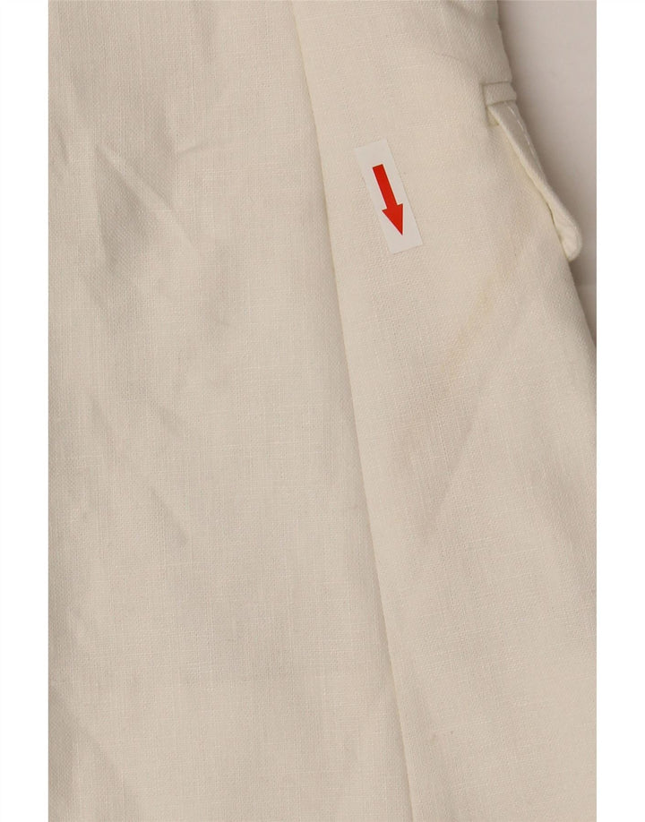 J. Crew Womens 2 Button Blazer Jacket US 00 2XS White Linen
