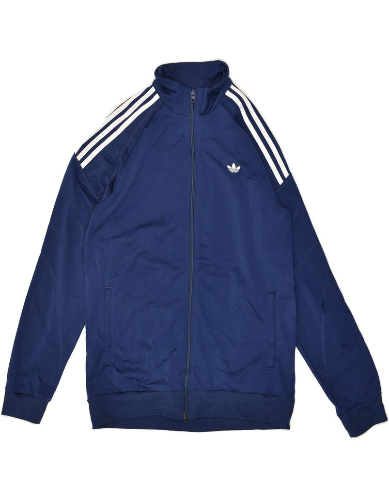 ADIDAS Boys Tracksuit Top Jacket 15-16 Years Navy Blue Polyester | Vintage Adidas | Thrift | Second-Hand Adidas | Used Clothing | Messina Hembry 