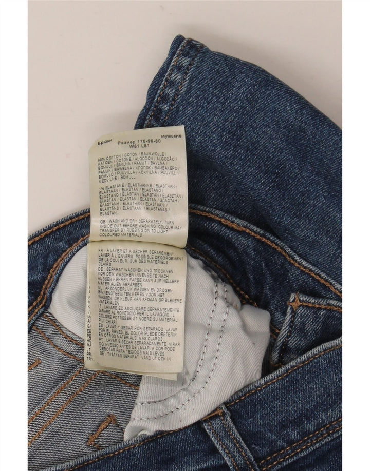 WRANGLER Mens Regular Fit Straight Jeans W32 L32 Blue Cotton